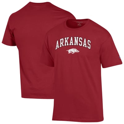  Arkansas Razorbacks Champion Arch Over Logo T-Shirt - Cardinal